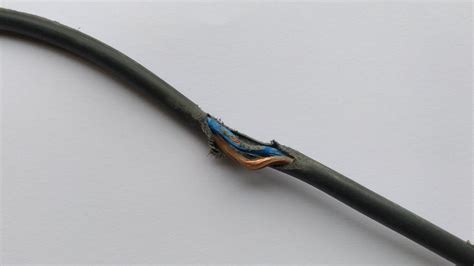 frayes wire in electrical box|cable frayed.